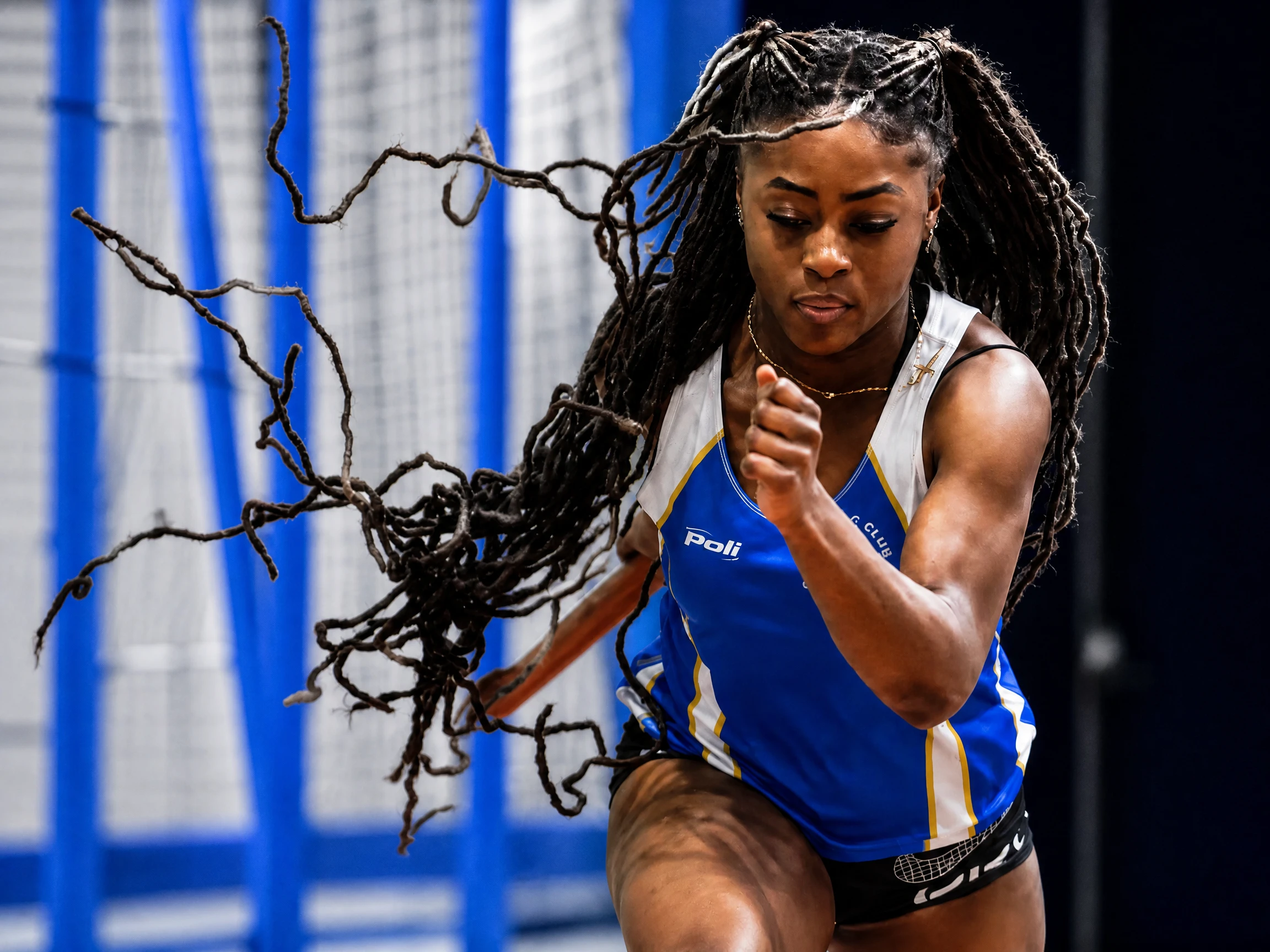 Athlète d’AC Colombes en plein effort